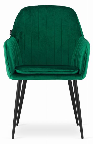 Scaun de masa din catifea Culoare verde, LUGO