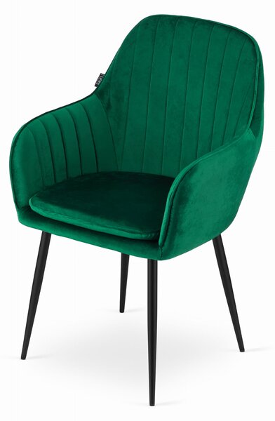 Scaun de masa din catifea Culoare verde, LUGO