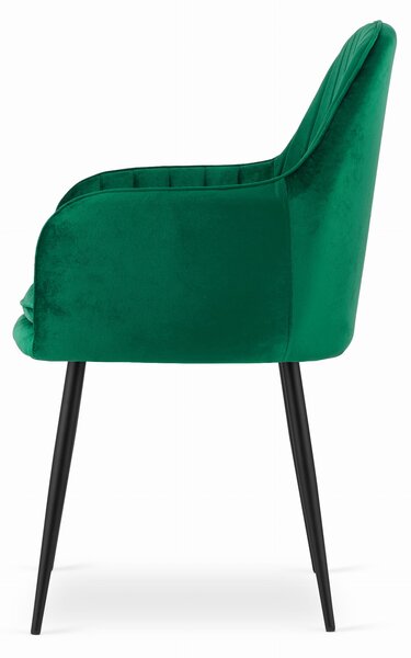 Scaun de masa din catifea Culoare verde, LUGO