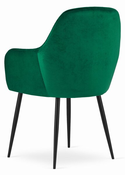 Scaun de masa din catifea Culoare verde, LUGO
