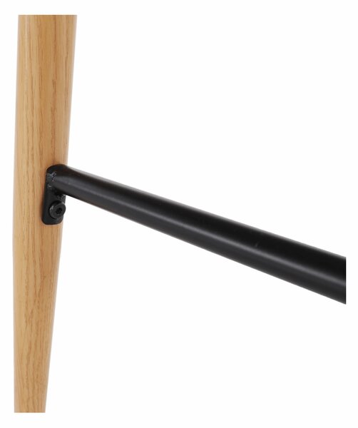 KONDELA Masă de bar, alb/stejar, diametru 60 cm, IMAM
