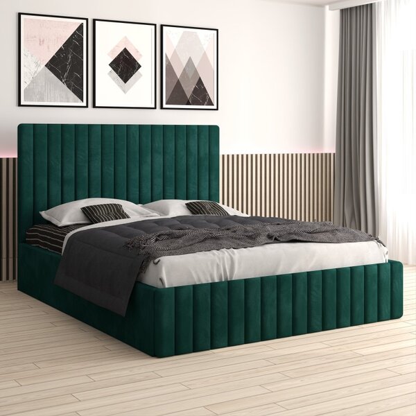 Set dormitor Cairo Verde cu Dulap Londra 200 Alb