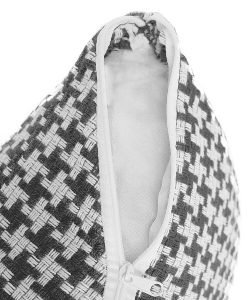 KONDELA Fotoliu design, model alb-negru/ piele ecologică verde, EMREN