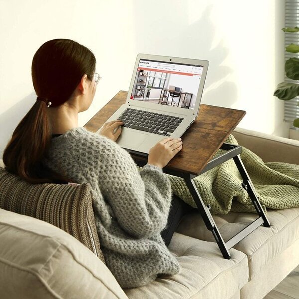 Masă pliabilă rustică pentru laptop 60 x 35 cm