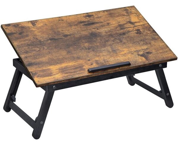 Masă pliabilă rustică pentru laptop 60 x 35 cm