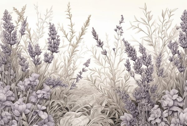 Fototapet Lavanda delicată înflorește în armonie, Fototapet flori, Fototapet populare, w02847 - Tapeko.ro