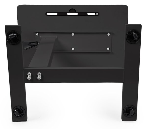 Masa reglabila pe inaltime cu lift pneumatic, cu roti – blat 60x40 cm, inaltime 66–90 cm, masa laterala pentru pat/canapea, onuvio® - negru