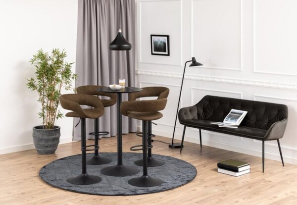 Scaun de bar rotativ Grace, maro