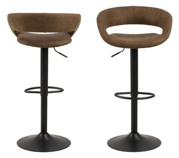 Scaun de bar rotativ Grace, maro