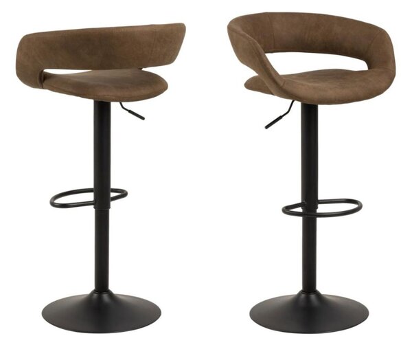 Scaun de bar rotativ Grace, maro