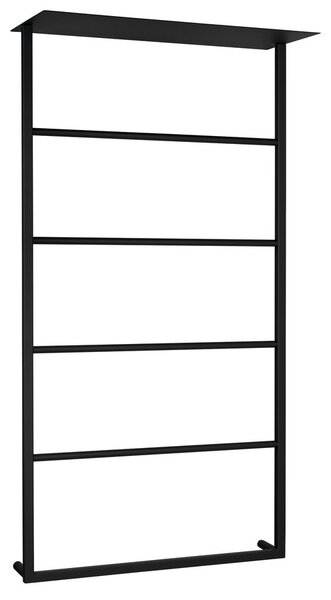 Sapho Suport prosop de perete Sapho, SKA cu raft 604x1184x252mm, negru mat, SKA702