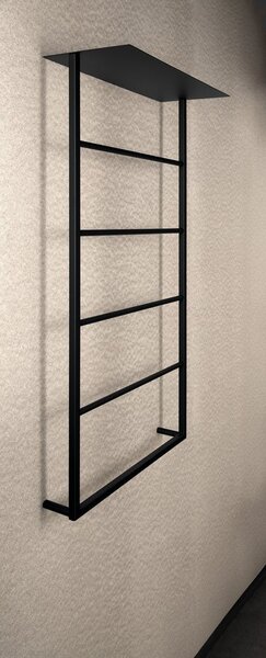 Sapho Suport prosop de perete Sapho, SKA cu raft 604x1184x252mm, negru mat, SKA702