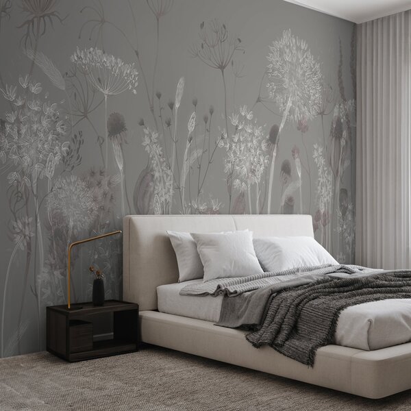 Fototapet Buchet floral capricios în tonuri discrete, Fototapet flori mari, Fototapet populare, w08637v3 - Tapeko.ro