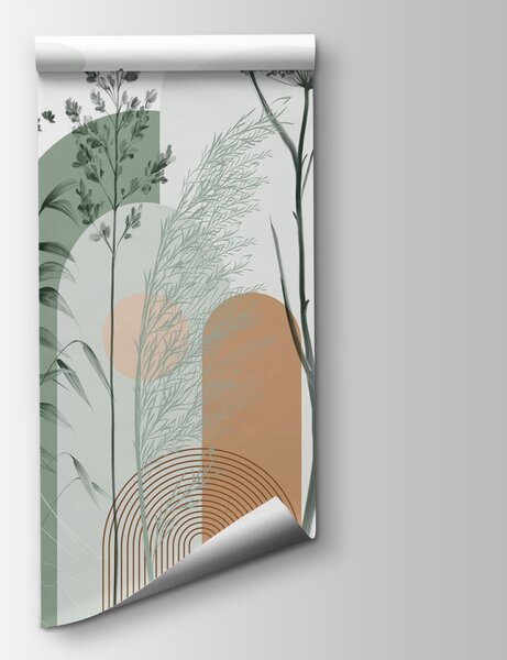 Fototapet Design abstract inspirat din natura senină, Fototapet acuarelă, Fototapet populare, w08665v1 - Tapeko.ro