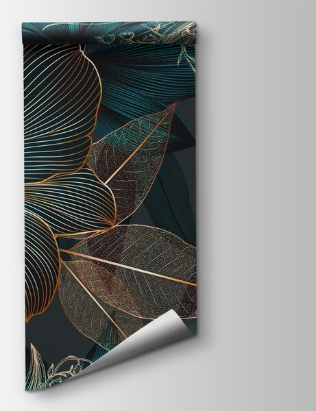 Fototapet Design floral elegant în tonuri închise, Fototapet moderne, Fototapet populare, w08675 - Tapeko.ro