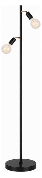 Lampadar LED 2x E27, 7W, 230V, 2000K, negru/auriu