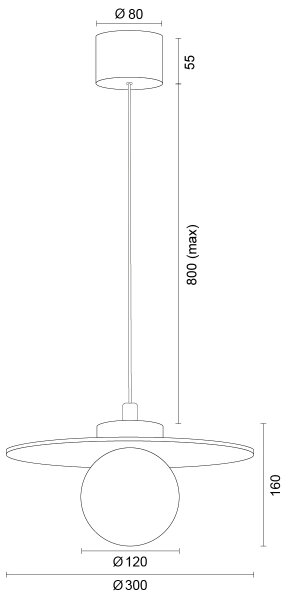 Argon 8950 - Lustră pe cablu BOLL 1xG9/6W/230V albastră