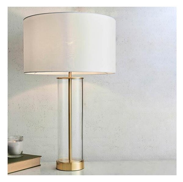 Endon 68802 - Lampă de masă tactilă dimabilă LESSINA 1xE27/10W/230V auriu/alb