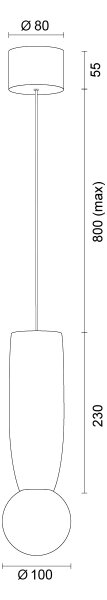 Argon 8937 - Lustră pe cablu BOLL 1xG9/6W/230V albastră