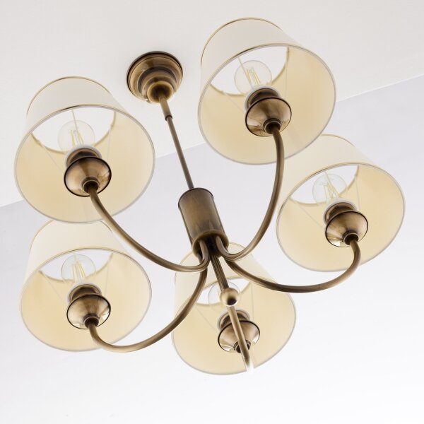 Jupiter 2133 - Candelabru cu tijă CLASSIC 5xE27/15W/230V bronz/patină/crem