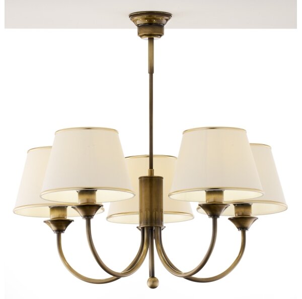 Jupiter 2133 - Candelabru cu tijă CLASSIC 5xE27/15W/230V bronz/patină/crem