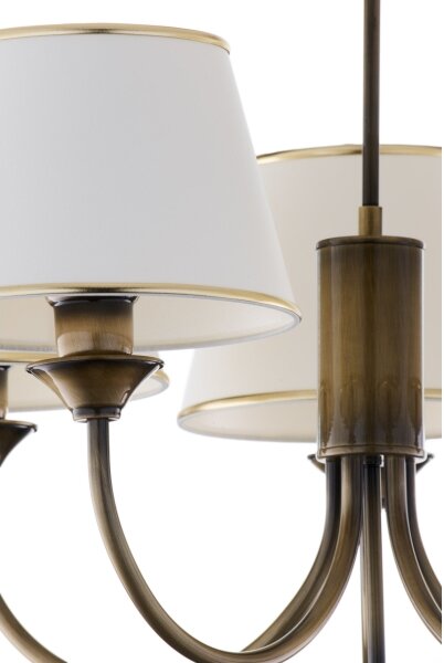 Jupiter 2133 - Candelabru cu tijă CLASSIC 5xE27/15W/230V bronz/patină/crem