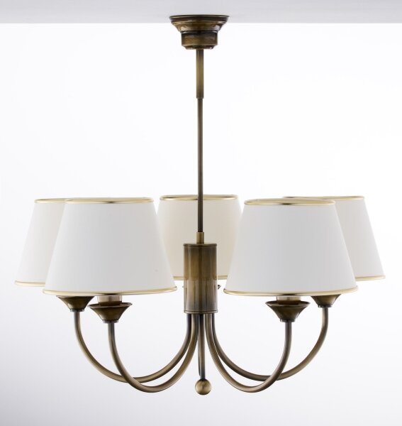 Jupiter 2133 - Candelabru cu tijă CLASSIC 5xE27/15W/230V bronz/patină/crem