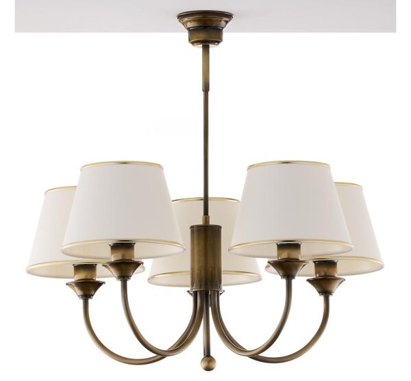 Jupiter 2133 - Candelabru cu tijă CLASSIC 5xE27/15W/230V bronz/patină/crem