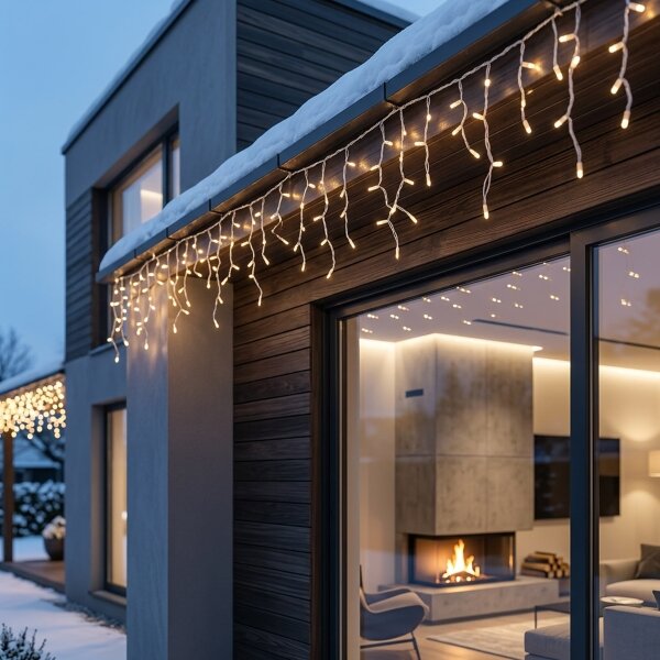 BRILAGI - LED Instalație de Crăciun pentru exterior 720xLED/8 funcții 24m IP44 alb cald ţurţuri