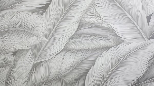 Fototapet Frunze elegante în nuanțe delicate, Fototapet natură, Fototapet populare, w02973 - Tapeko.ro