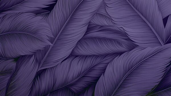 Fototapet Frunze luxuriante în nuanțe de violet intens, Fototapet tropice, Fototapet populare, w02973v3 - Tapeko.ro