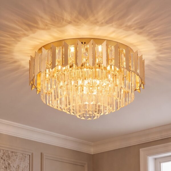 BRILAGI - Plafonieră SPECTRA 5xE14/40W/230V diam. 48 cm aurie