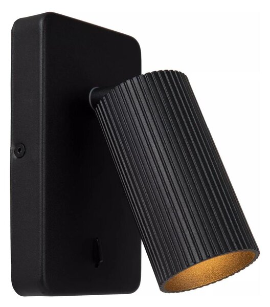 Lucide 09239/11/30 - Aplica spot de perete CLUBS 1xGU10/40W/230V negru