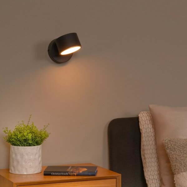 Lucide 44217/08/30 - Aplică spot de perete GIAN, LED/9W/230V, negru