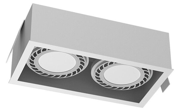 Brosline 3275 - Plafonieră încastrată CAGE, 2xGU10/18W/230V, albă