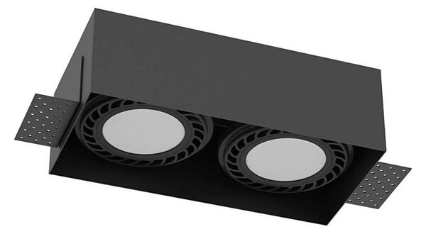 Brosline 3270 - Spot încastrat CAGE 2xGU10/18W/230V, negru