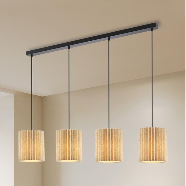 Brilagi - Lustră suspendată pe cablu NORDIC WAVE 4xE27/15W/230V in/negru