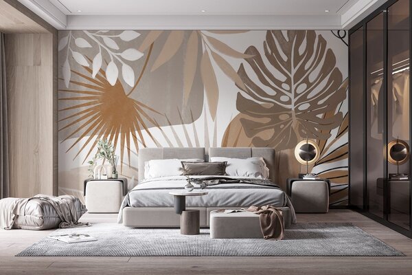 Fototapet Eleganța subtilă a naturii’ în design, Fototapet tropice, Fototapet populare, w08738 - Tapeko.ro