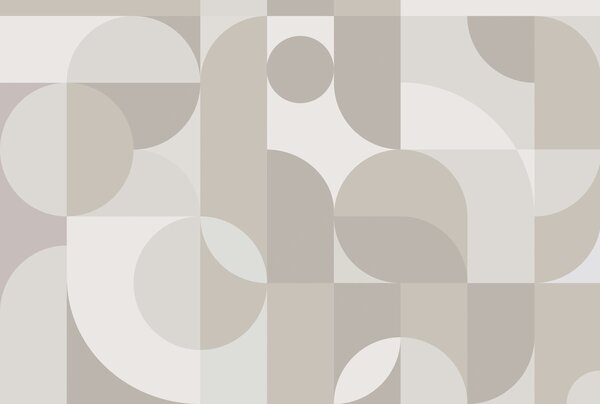 Fototapet Model geometric gri și alb, Fototapet designer, Fototapet populare, w03058 - Tapeko.ro