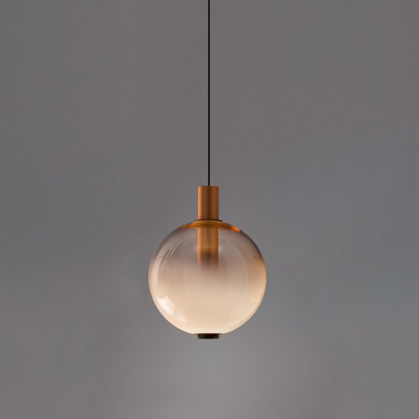 OLEV lampă suspendată LED BEAM STICK NUANCE, roz, Ø 20 cm, 927, reglabil, Roz / Rosé, Camera de zi / sufragerie, Sticlă, Design