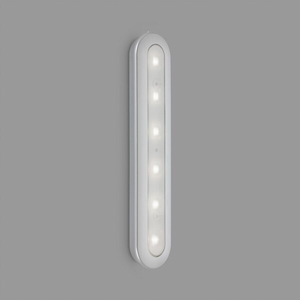 Briloner Row lampă buton LED, cu baterie, 6,500K, 30 cm, Gri, Bucătărie, Plastic, Modern