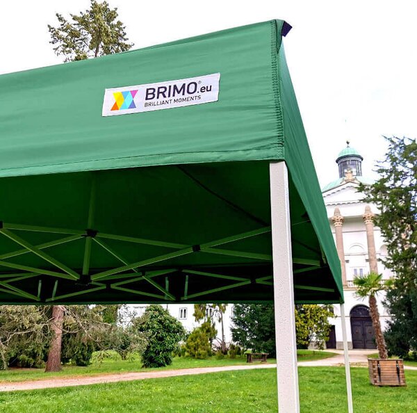 Cort pavilion pliabil 3x4,5m - cu 3 pereți - Negru