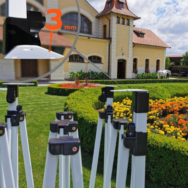 Cort pavilion pliabil 3x4,5m - cu 3 pereți - Negru
