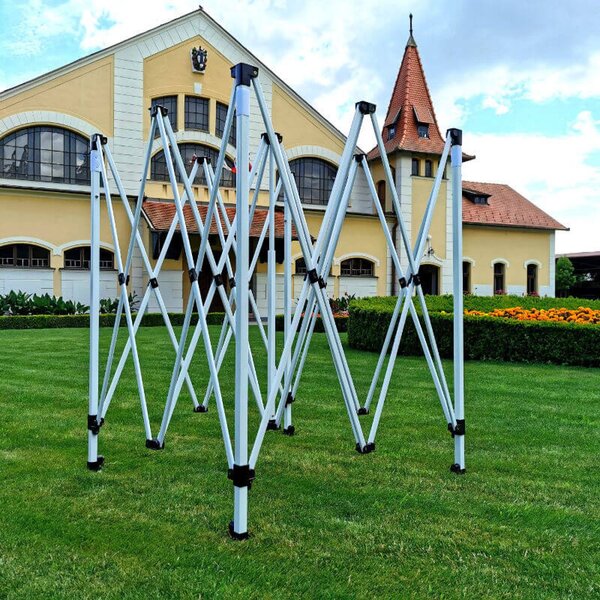Cort pavilion pliabil 3x3m - cu 3 pereți - Portocaliu