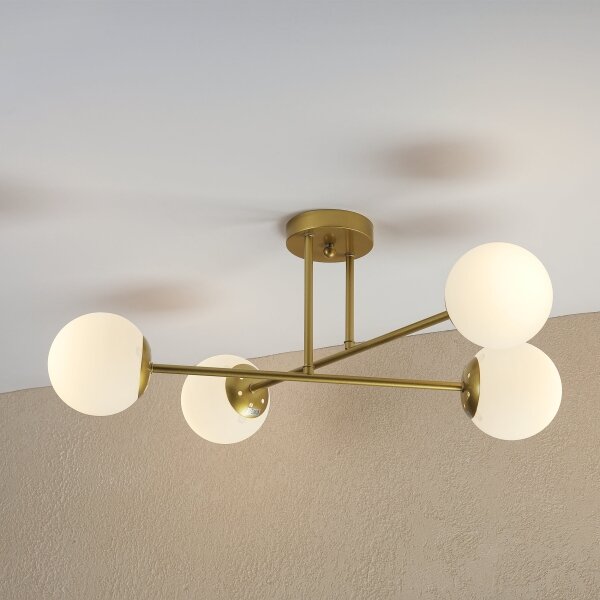 Brilagi - Lustră aplicată MALIVA 4xE14/15W/230V auriu/alb
