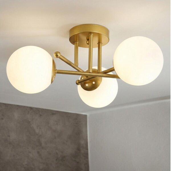 Brilagi - Lustră aplicată MALIVA 3xE14/15W/230V auriu/alb