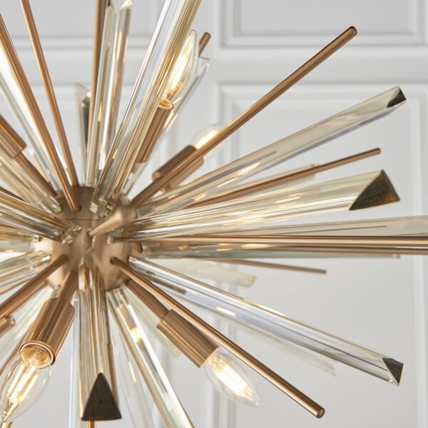 Endon 81935 - Candelabru cu lanț 8xE14/40W/230V, auriu
