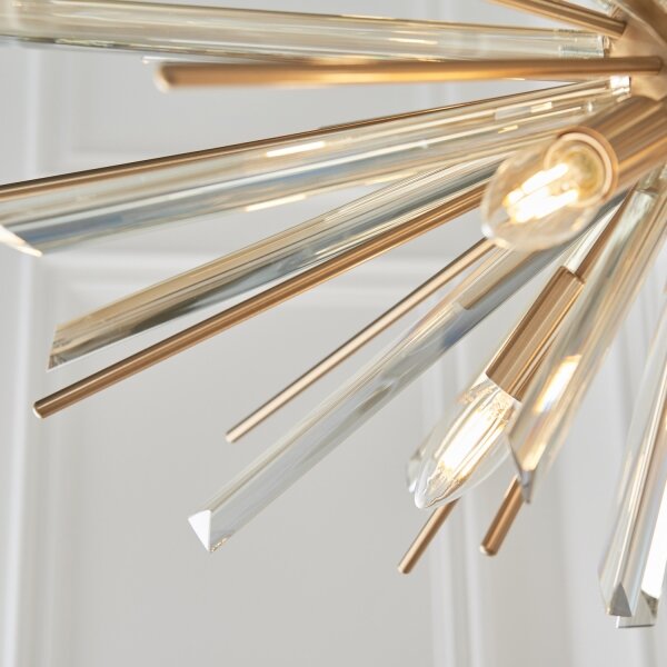 Endon 81935 - Candelabru cu lanț 8xE14/40W/230V, auriu