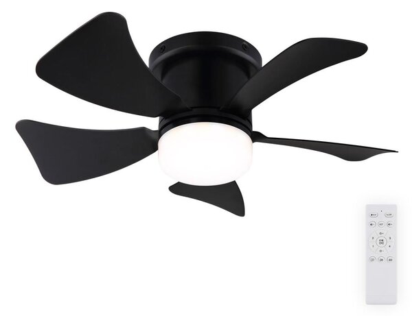 ZEVENTI - Ventilator de tavan LED reglabil MUNDAKA LED/10W/230V negru + DO