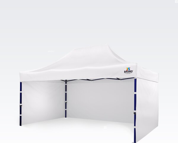 Cort de vânzare 3x4,5 m cu 3 pereți | Asamblare rapidă, 12,5 m² - cu 3 pereți - Alb
